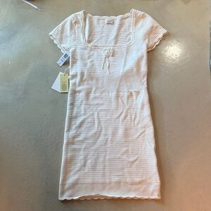 Artizia Wilfred Cream Short Sleeve Knit Dress